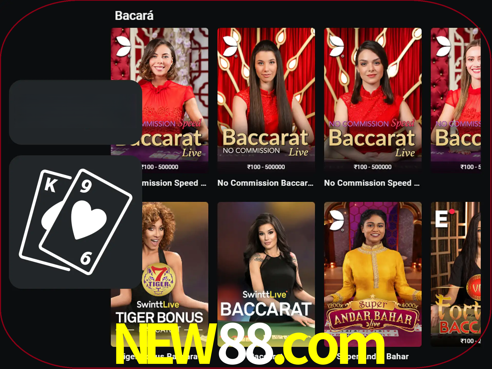 Ganhe muito dinheiro jogando jogos de bacará.