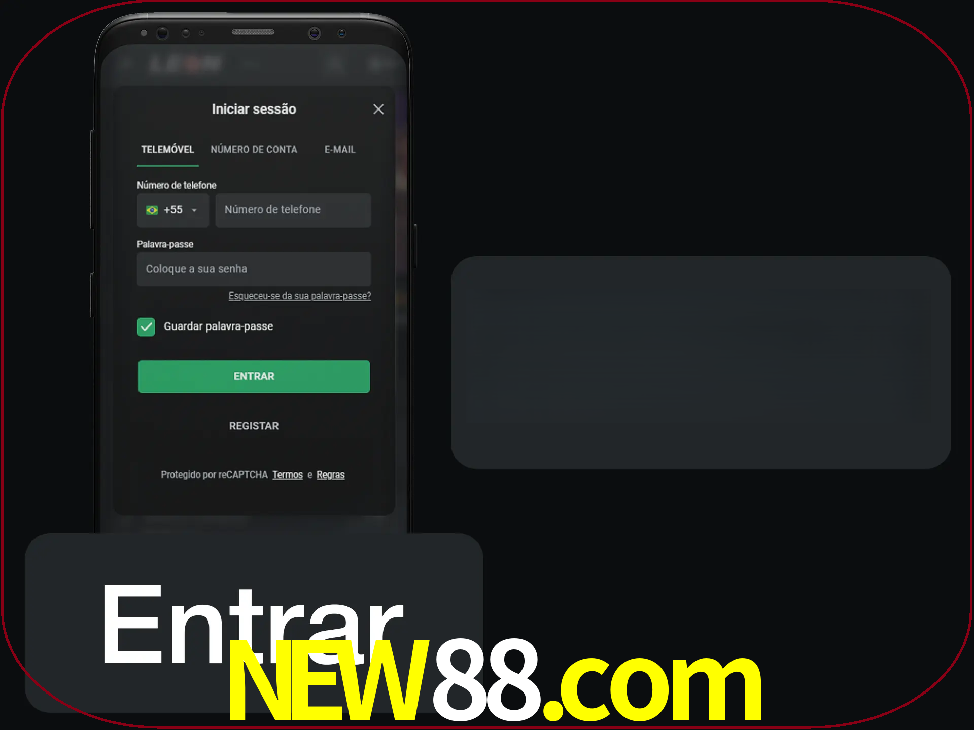 Faça o login para começar a apostar e jogar no cassino.